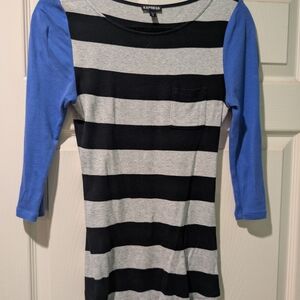 Express Black and Gray Top